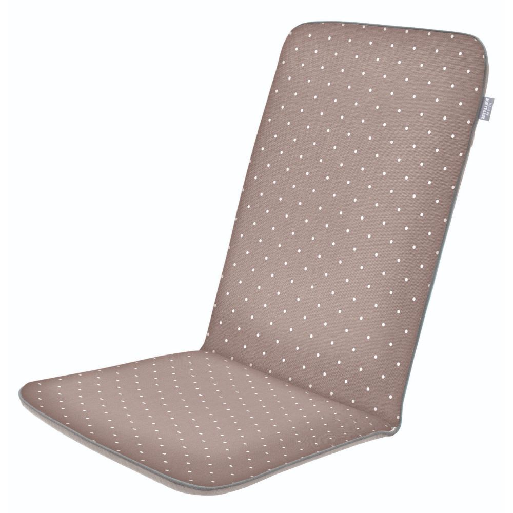 Kettler Novero Recliner Cushion in Stone Polka Dot